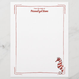 Snoepjes zeepaardje niet gevoerd briefhoofd