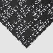 Snoepjes? Zwarte en Witte Schedels Halloween Tissuepapier (Detail)