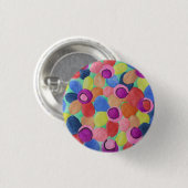 Snoepkleurige Bloemen Badge Ronde Button 3,2 Cm (Voorkant /achterkant)