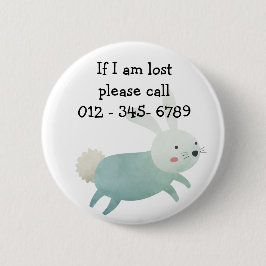 Snoepkonijn, contactpersoon voor kinderen voor noo ronde button 5,7 cm