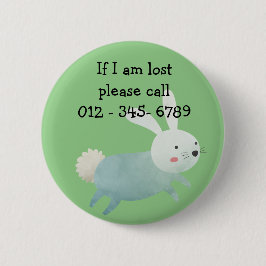 Snoepkonijn, contactpersoon voor kinderen voor noo ronde button 5,7 cm