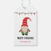 Snoeplichten voor prettig kerstscript cadeaulabel (Voorkant)