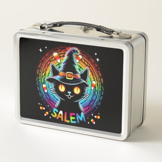 Snoepmaïs zwarte kat Salem lunchbox (Achterkant)