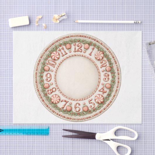 Snoepplaatafklokface Tissuepapier (Craft)