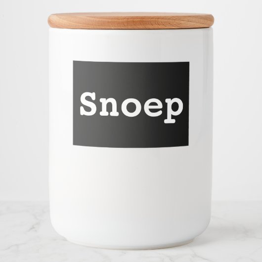 Snoeppot labels | opbergpotten voedselcontainer etiket (Voorkant)