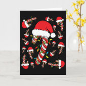 Snoepreep Kerstmis Merry And Bright Rood En Wit Fu Kaart (Gele Bloem)