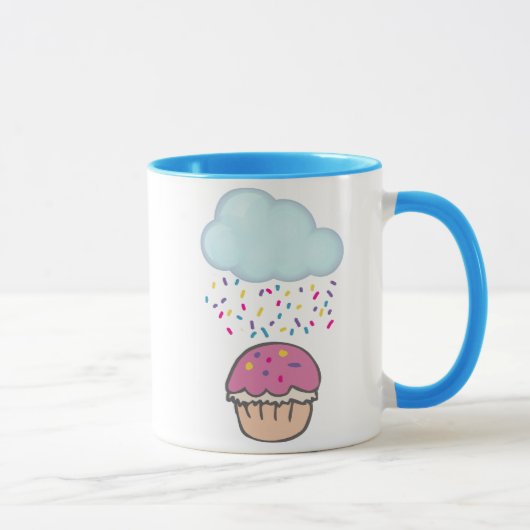 Snoepregen op Cupcake Mok (Rechts)