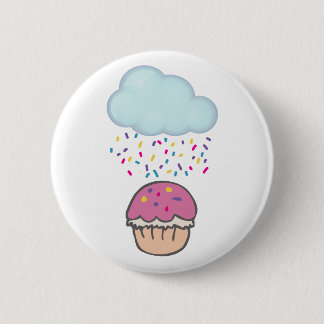 Snoepregen op Cupcake Ronde Button 5,7 Cm