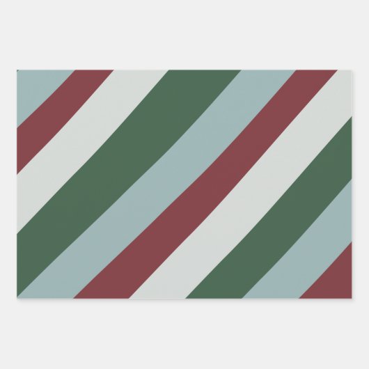 Snoepriemen met kerststrepen inpakpapier vel (Voorkant 3)