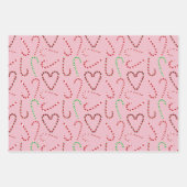 Snoepriet cadeau wrap 3 pack inpakpapier vel (Voorkant)