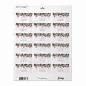 Snoepriet, dennenboomtakken, ballen vakantie etiket (Full Sheet)