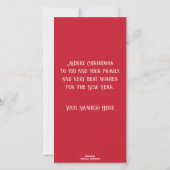  snoepriet en klokken aangepaste kerst feestdagenkaart (Achterkant)