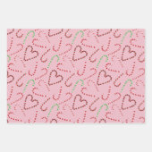 Snoepriet harten en linten cadeau wrap inpakpapier vel (Voorkant 2)