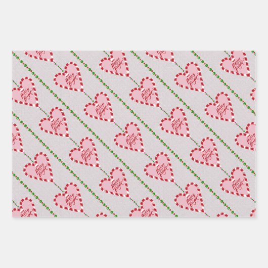 snoepriet Merry en Bright 3 pack cadeau wrap Inpakpapier Vel (Voorkant 2)