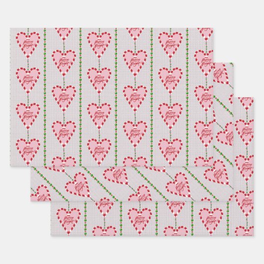 snoepriet Merry en Bright 3 pack cadeau wrap Inpakpapier Vel (Set)