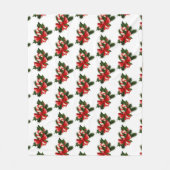 Snoepriet met Holly Retro kerstpatroon Fleece Deken (Voorkant)