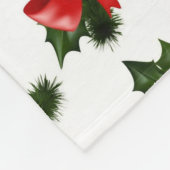 Snoepriet met Holly Retro kerstpatroon Fleece Deken (Hoek)