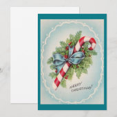  snoepriet voor prettige kerstmis feestdagenkaart (Voorkant / Achterkant)