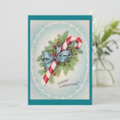  snoepriet voor prettige kerstmis feestdagenkaart (Staand voorkant)