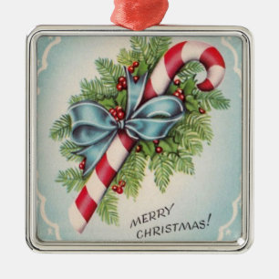 snoepriet voor prettige kerstmis metalen ornament