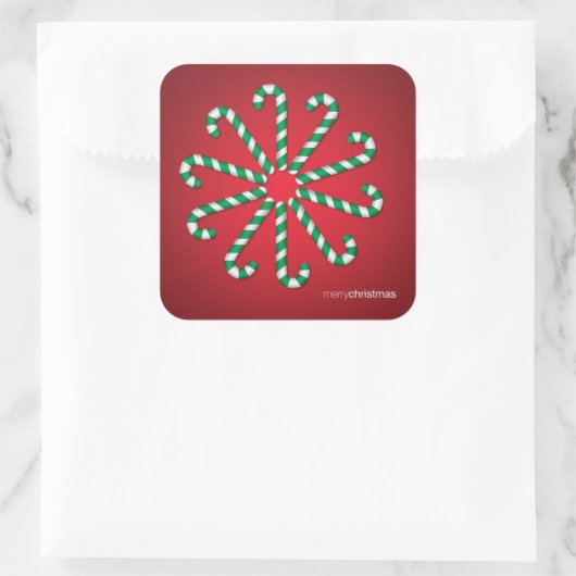 Snoeprietcirkel Vierkante Sticker (Tas)