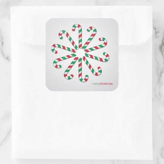 Snoeprietcirkel Vierkante Sticker (Tas)