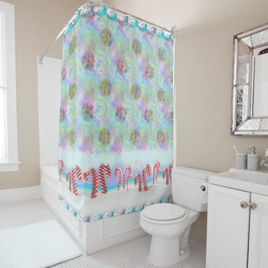 Snoeprietenbos met Magic Cookie Sugar Snowfall Douchegordijn (In situ)