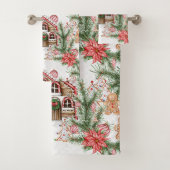 Snoeprietenhuis, poinsettia, tandenbroodman bad handdoek (Insitu)