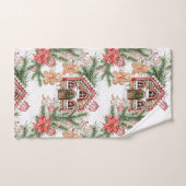 Snoeprietenhuis, poinsettia, tandenbroodman bad handdoek (Handdoek)