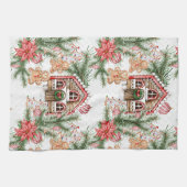 Snoeprietenhuis, poinsettia, tandenbroodman theedoek (Horizontaal)