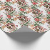 Snoeprietenhuis, tandenbrood, poinsettia cadeaupapier (Hoek)