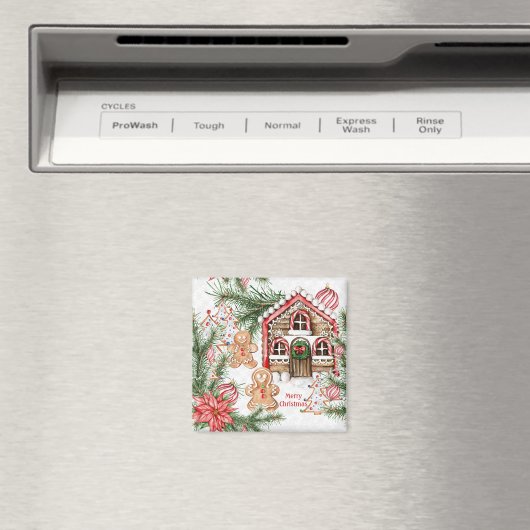 Snoeprietenhuis, tandenbrood, poinsettia magneet (Insitu (Vaatwasser))