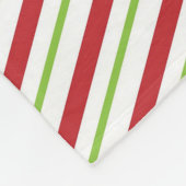 Snoeprietgroene streep kerstdeken fleece deken (Hoek)