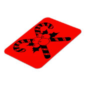 Snoeprietjes en mistletoe zwarte kerst magneet (Linkerzijde)