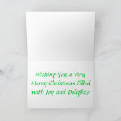 Snoeprietjes met rode boog feestdagen kaart (Binnen)