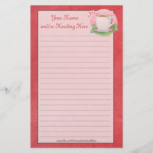 Snoeprietjesthee Briefpapier (Voorkant)