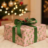 Snoeprietsnoep Xmas Holiday Pink Inpakpapier Vel