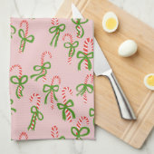 Snoeprietsnoep Xmas Holiday Pink Theedoek (Quarter Fold)