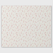 Snoeprietsnoeren, rood en wit, modern, kerstmis cadeaupapier (Vlak)