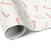Snoeprietsnoeren, rood en wit, modern, kerstmis cadeaupapier (Rol Hoek)