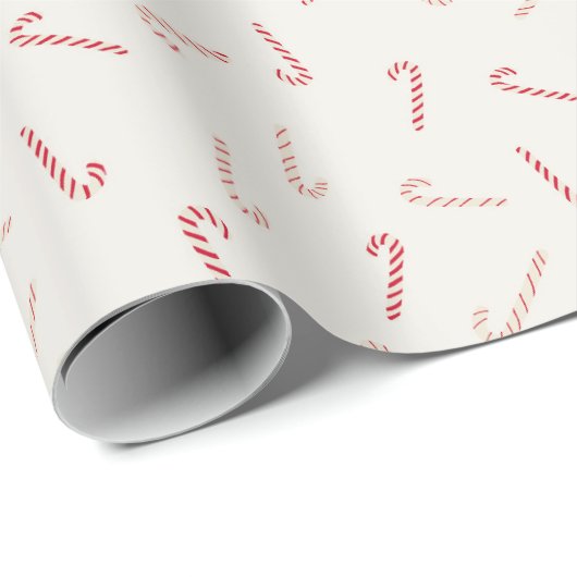 Snoeprietsnoeren, rood en wit, modern, kerstmis cadeaupapier (Rol Hoek)