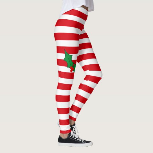 Snoeprietsuiker Holly Festive Unieke kerstfeestdag Leggings (Rechts)