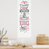 snoeprietsuikerriet wenst mistletoe kisses Poster (Keuken)