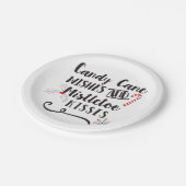 snoeprietwensen en mistletoe kisses papieren bordje (Gekanteld)