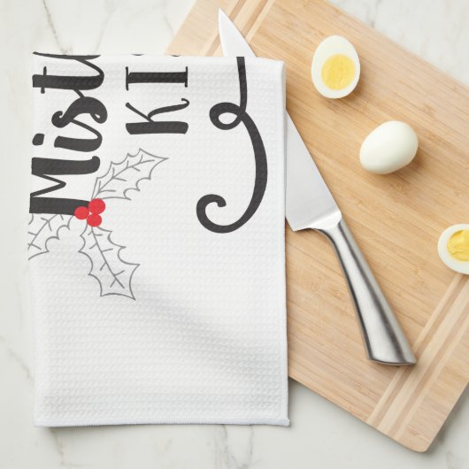 snoeprietwensen en mistletoe kisses theedoek (Quarter Fold)