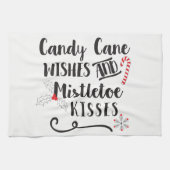 snoeprietwensen en mistletoe kisses theedoek (Horizontaal)