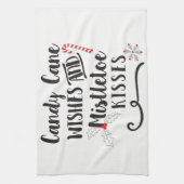 snoeprietwensen en mistletoe kisses theedoek (Verticaal)