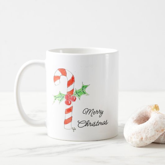 Snoepstokje Met Hulst Koffiemok (Met donut)