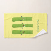 Snoepstokjes trio cartoon groenten bad handdoek (Handdoek)