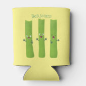 Snoepstokjes trio cartoon groenten blikjeskoeler (Achterkant)